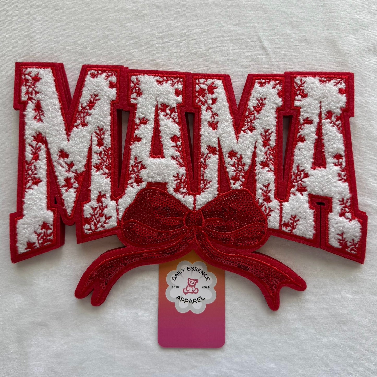Mama Red Bow - Iron On