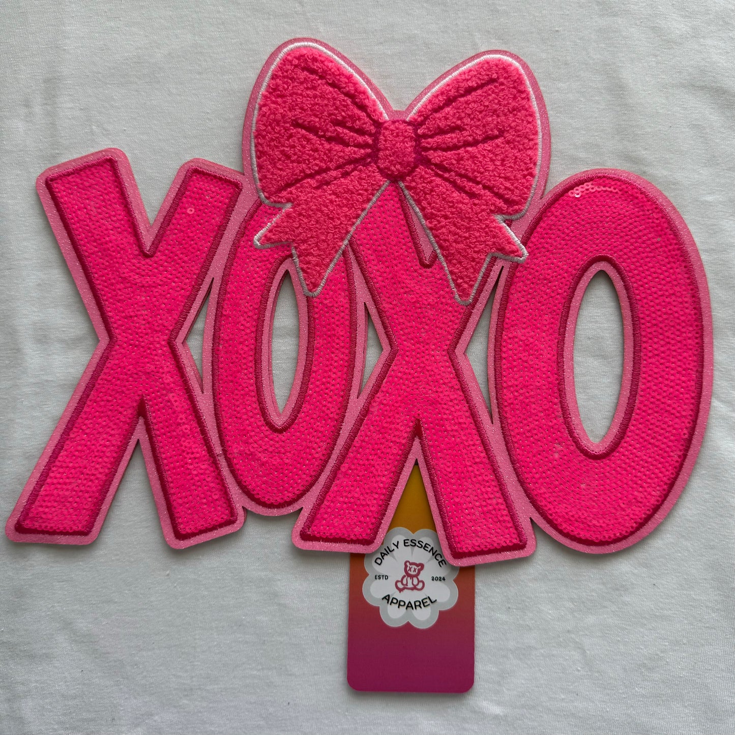 XOXO Bright Pink Patch - Iron On