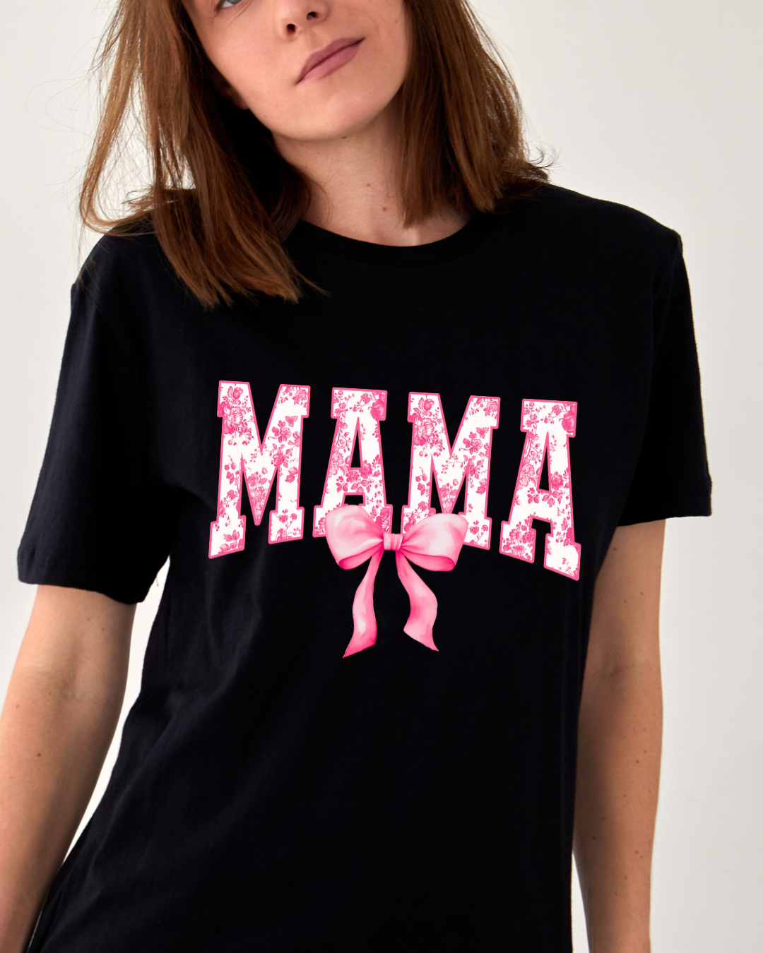 Mama Pink Bow Oversized T-Shirt