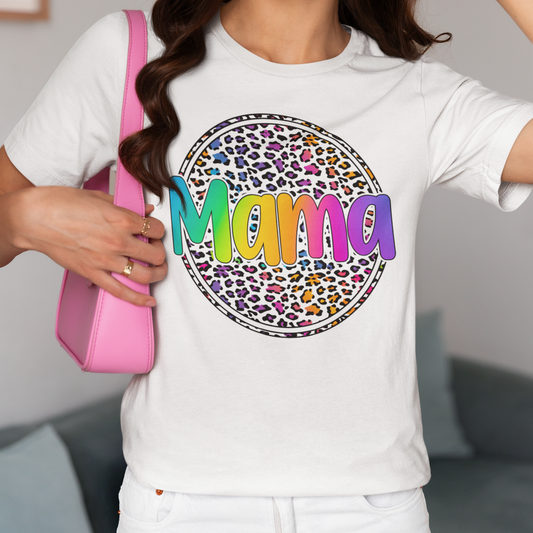Neon Leopard Mama COMFORT COLORS